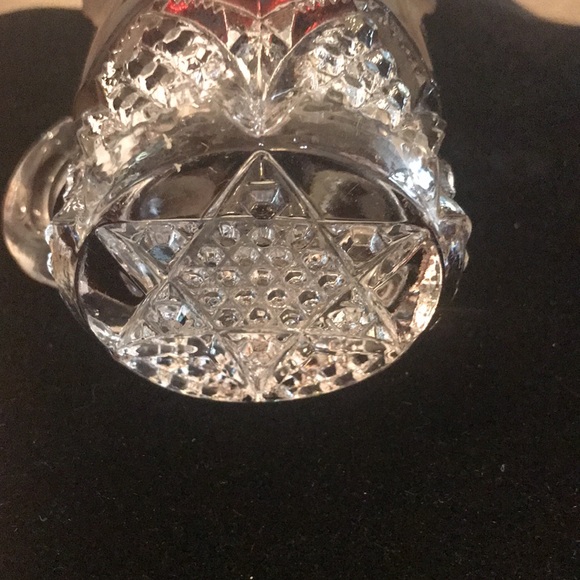 Vintage flash glass fair souvenir 1936 creamer and handled glass ruby red pair - Picture 4 of 16